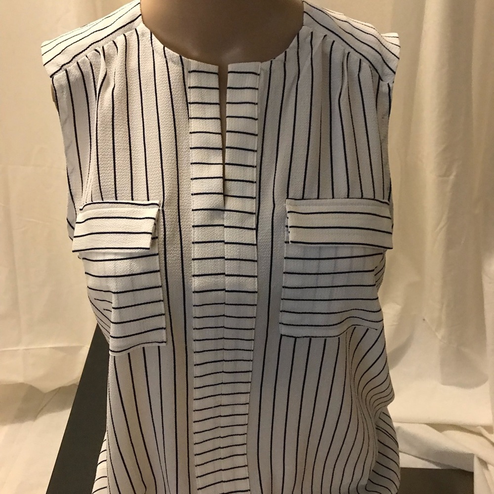 Striped work blouse